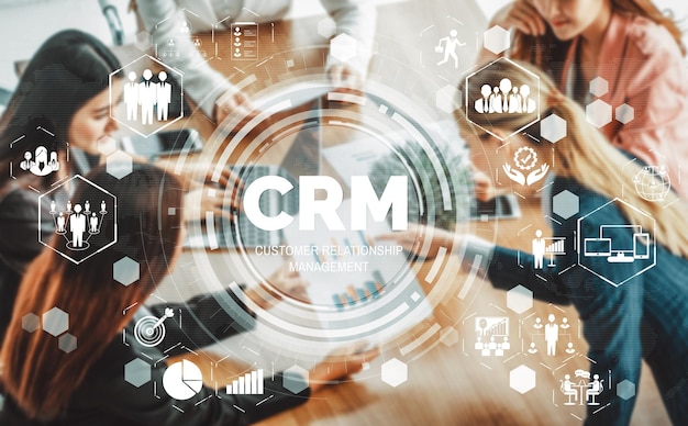 Zdjęcie zarządzanie relacjami z klientami (crm) dla systemów sprzedaży i marketingu biznesowego