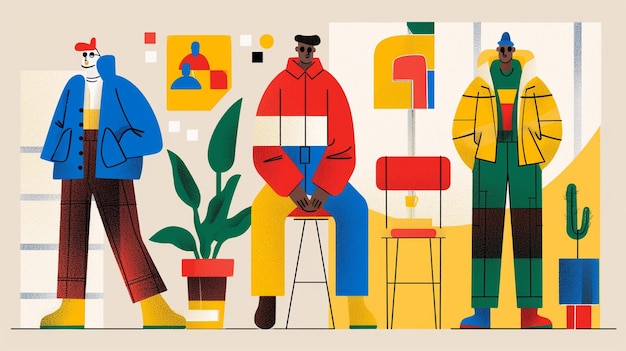 Zbiór eleganckich ilustracji 3