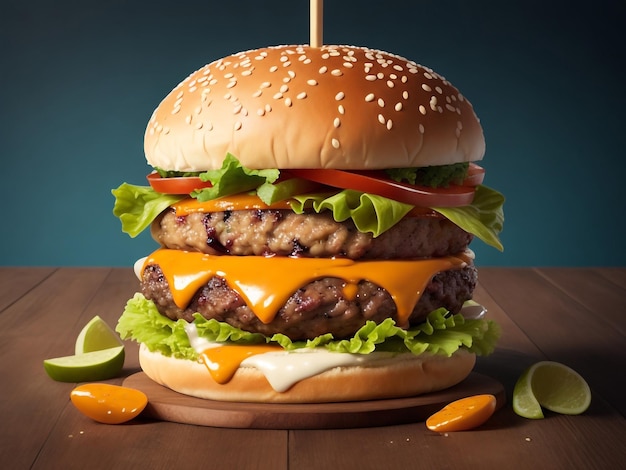 Zbiory obrazów tła hamburgerów urocze tapety ai generowane
