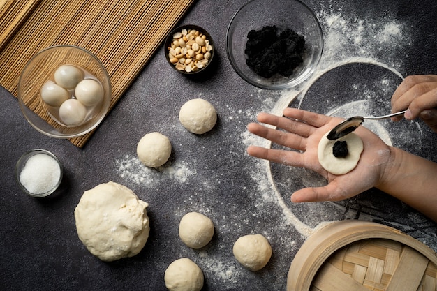 Zbliżaj się do apetycznej miski Tangyuan