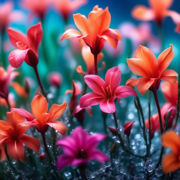Zbliżaj się do niesamowitych kolorowych kwiatów. Zbliź się do wspaniałych kolorowych kwiatów bea.