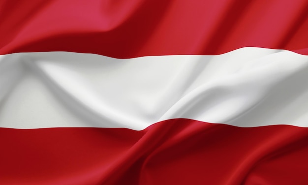 Zbliżająca się flaga Austrii