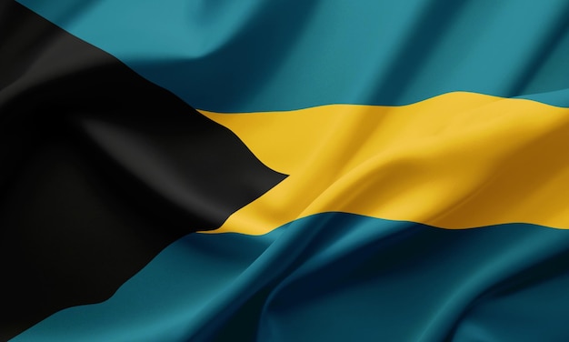 Zdjęcie zbliżająca się flaga bahamów