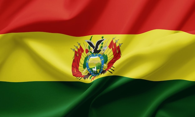 Zdjęcie zbliżająca się flaga boliwii