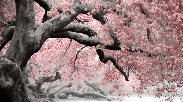 Zbliżenie_a_cherry_tree_its_bark_dotted HD 8K tapeta Kolekcje Fotograficzne Obrazu