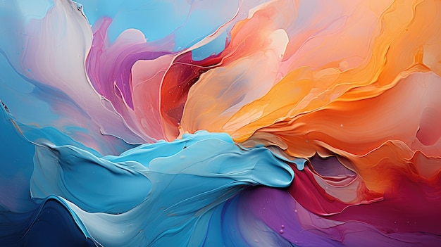 Zbliżenie abstrakcjonistyczna szorstka kolorowa stubarwna sztuka maluje teksturę z pociągnięciem pędzla oleju