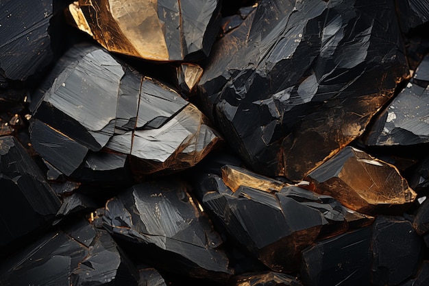 Zbliżenie abstrakcyjnego węgla mineralnego z teksturą Tło