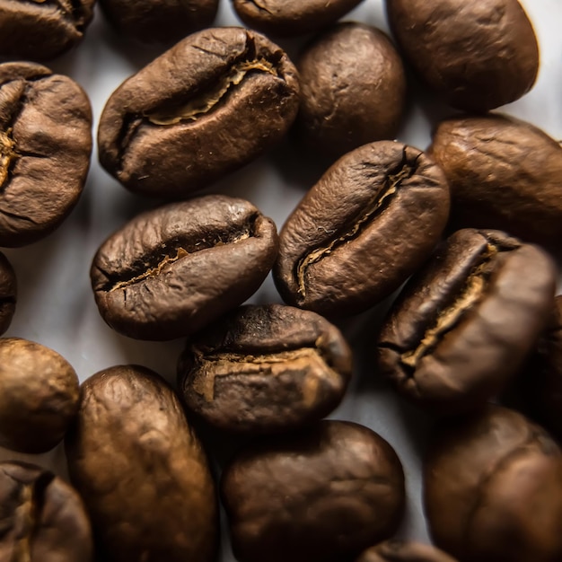 Zbliżenie brązowej kawy w tle
