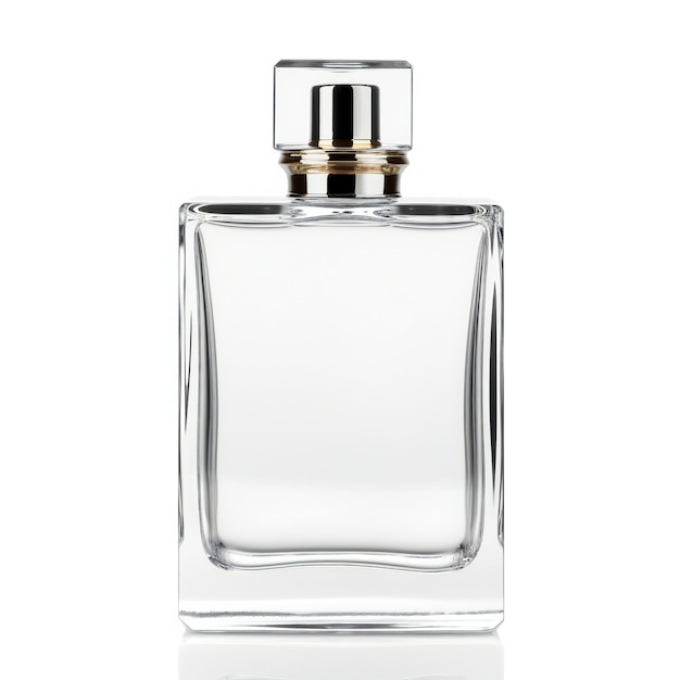 Zdjęcie zbliżenie butelki perfum na białym tle
