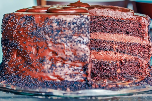 Zdjęcie zbliżenie ciasta