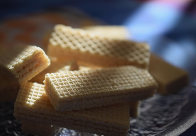 Zbliżenie ciasteczek na stole