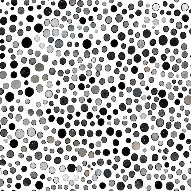 Zdjęcie zbliżenie czarno-białego wzoru kropek generatywnych ai