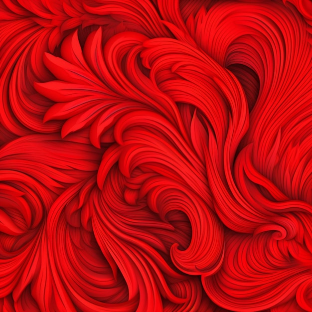Zdjęcie zbliżenie czerwonego tła z bardzo dużą ilością czerwonych wirów generatywnych ai
