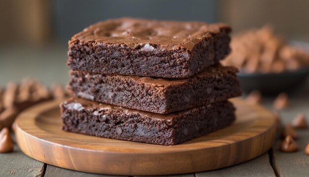 Zbliżenie deseru z brownie na talerzu