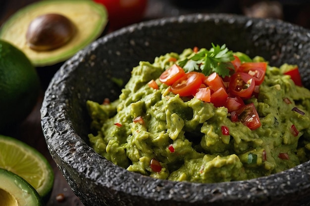 Zbliżenie domowego Guacamole w