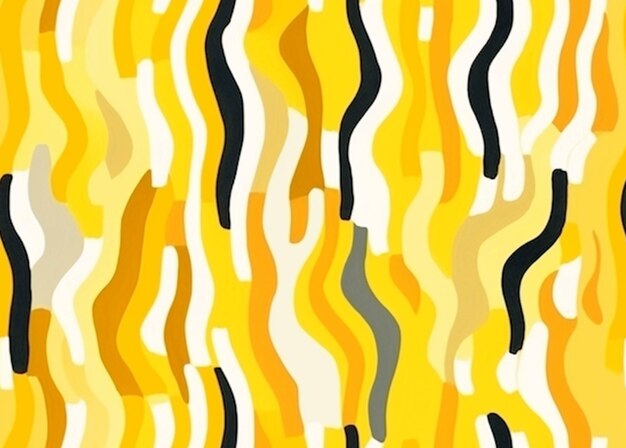 Zdjęcie zbliżenie generatywnego ai w żółte i czarne paski
