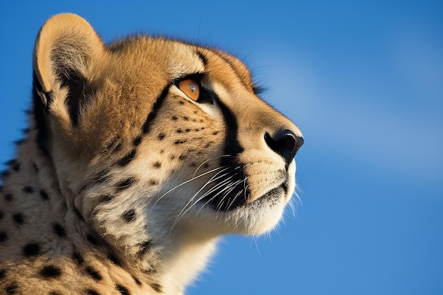 Zbliżenie geparda w Parku Narodowym Serengeti w Tanzanii