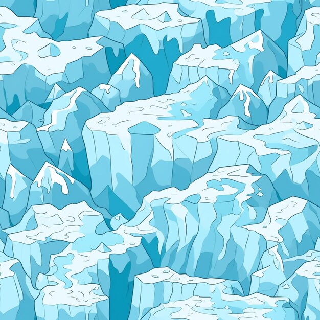 Zdjęcie zbliżenie grupy gór lodowych z tłem nieba generatywny ai