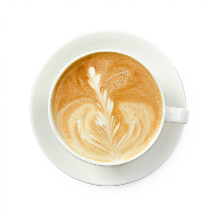 Zdjęcie zbliżenie kawy latte