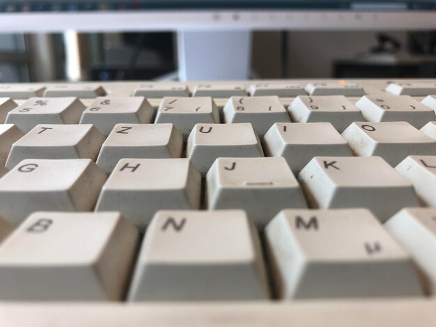Zbliżenie klawiatury komputera