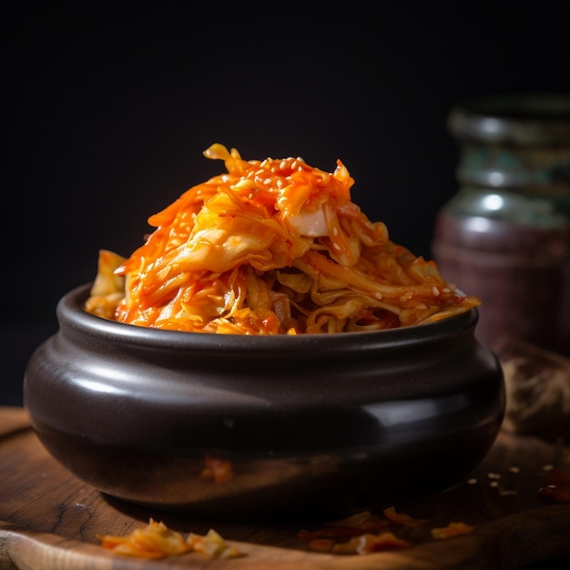 Zbliżenie koreańskiego kimchi