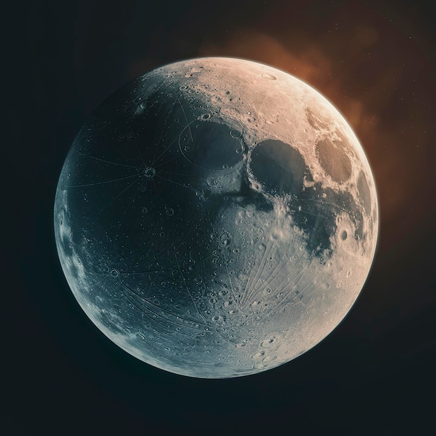 Zbliżenie makiety Księżyca