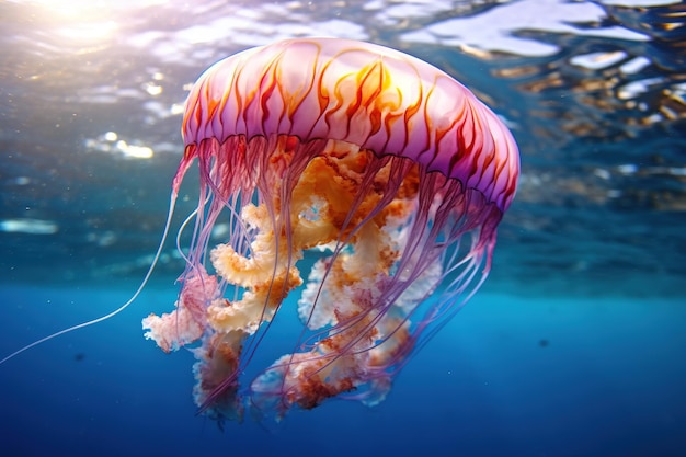 zbliżenie meduzy w oceanie