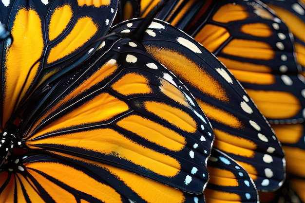 Zdjęcie zbliżenie motyla tygrysa danaus plexippus ai generated