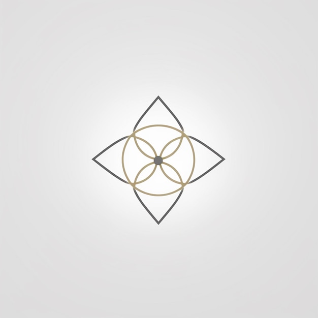 Zdjęcie zbliżenie na biało-złote logo z gwiazdą generatywną ai
