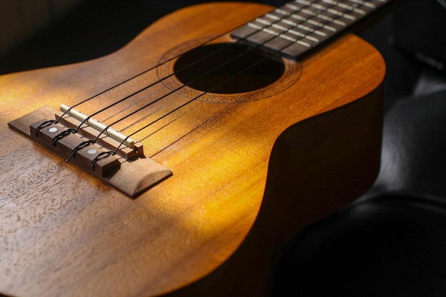 Zbliżenie na ciało ukulele