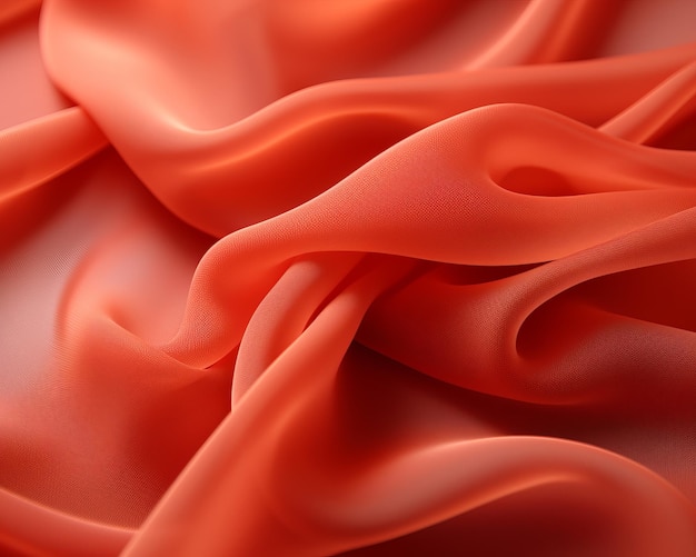 Zdjęcie zbliżenie na czerwoną jedwabną tkaninę ze złotym haftem