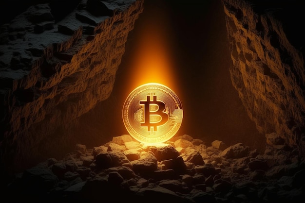 Zbliżenie na generatywną ai kryptowaluty bitcoin