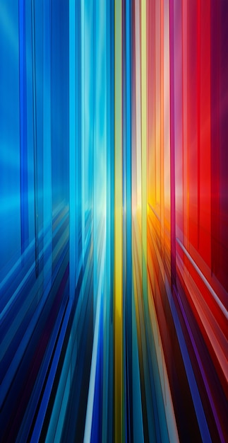 zbliżenie na kolorowe tło w paski z generatywną sztuczną inteligencją jasnego światła