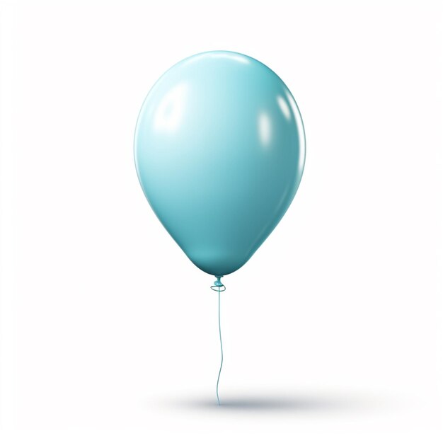 Zbliżenie na niebieski balonik z dołączoną generatywną ai sznurkiem