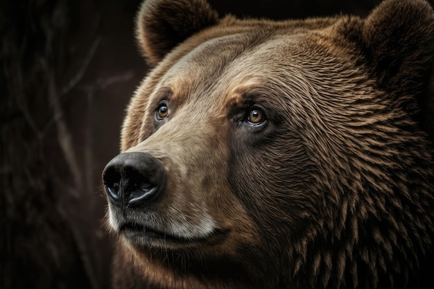 Zbliżenie na niedźwiedzia brunatnego