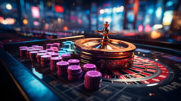 zbliżenie na regułę kasyna z dużą ilością żetonów Generacyjna sztuczna inteligencja