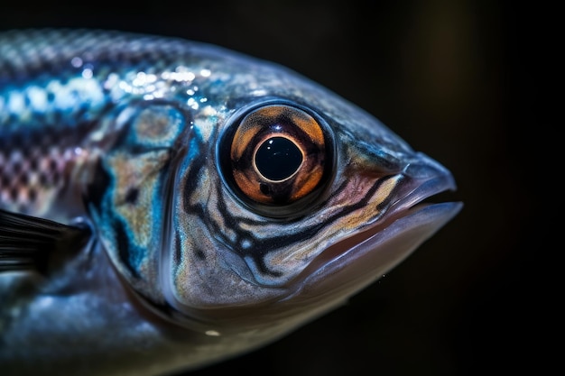 Zbliżenie na rybę oceaniczną