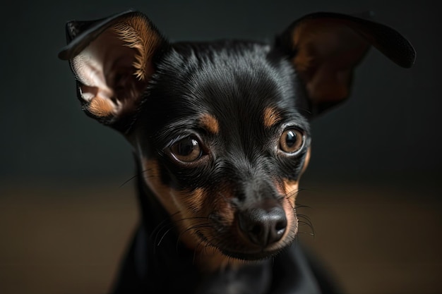 Zbliżenie na śliczny toyterrier