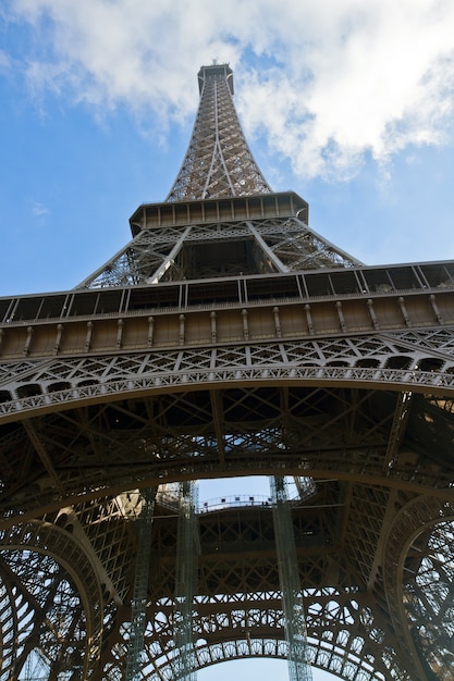 Zbliżenie Na Szczegóły Wieży Eiffla, Paryż, Francja