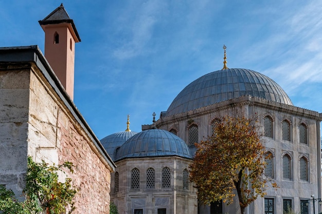 Zbliżenie na zewnątrz wielkiego meczetu hagia sophia