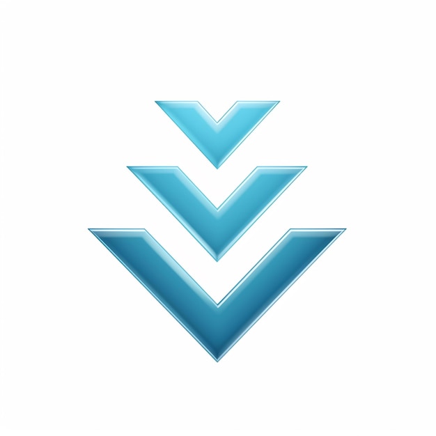 Zdjęcie zbliżenie niebieskiego i białego logo z chevron generative ai