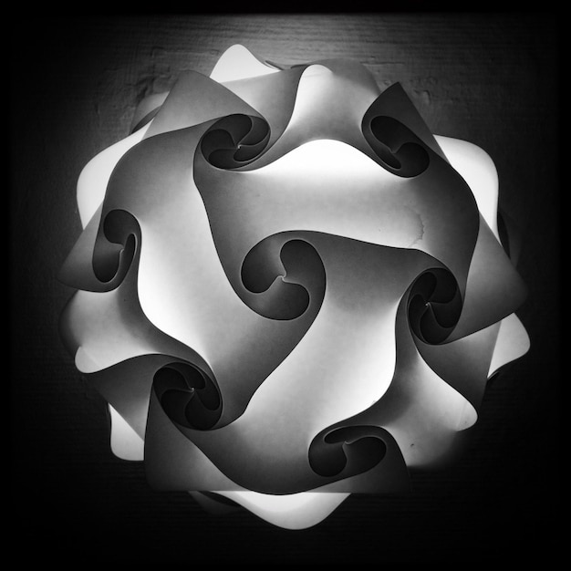Zdjęcie zbliżenie nowoczesnej zasłony lampy