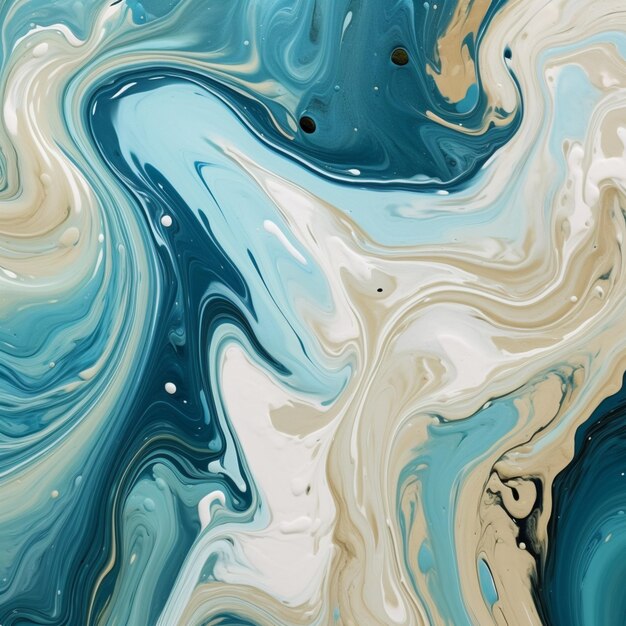 Zbliżenie obrazu przedstawiającego niebiesko-białą generatywną ai wirową
