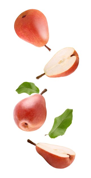 Zdjęcie zbliżenie owoców na jabłku na białym tle