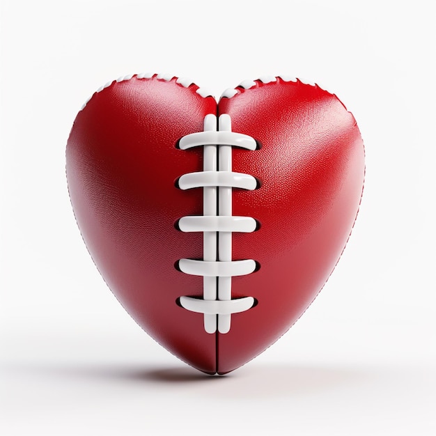 zbliżenie piłki nożnej w kształcie serca