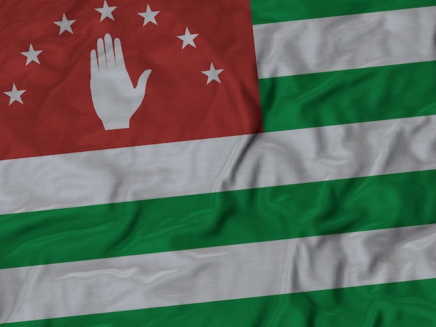 Zbliżenie potargana flaga Abkhazia