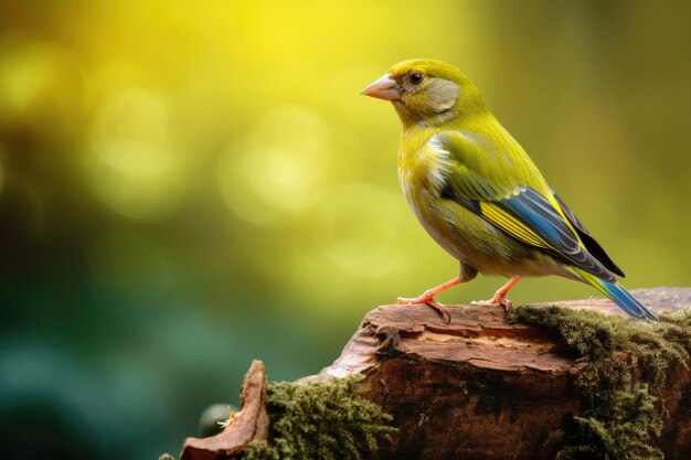 Zbliżenie ptaka Greenfinch