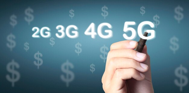 Zbliżenie Ręczny Rysunek Sieci 5g