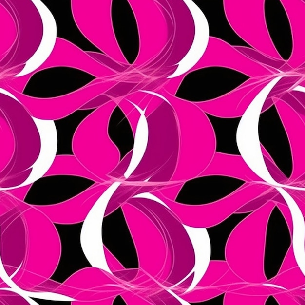 Zdjęcie zbliżenie różowego i czarnego tła z wzorem kręgów generatywny ai