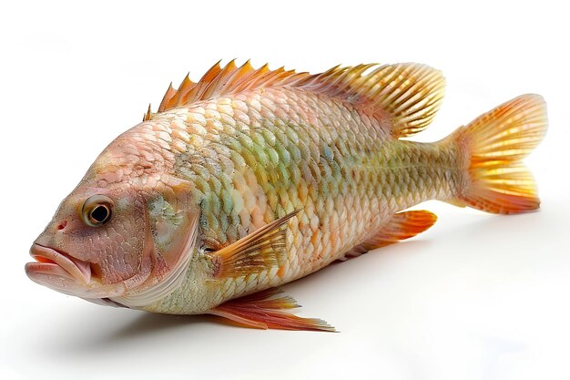 Zbliżenie ryby na białej powierzchni